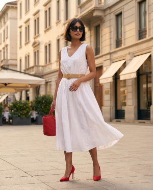 Robe macrame ceinture