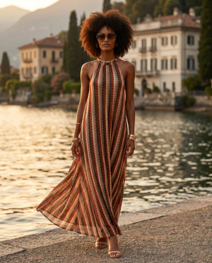 Robe xena plissee