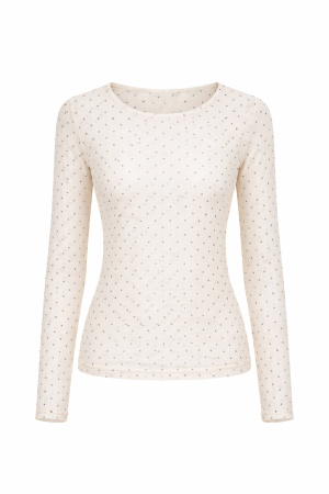 Tee shirt resille pois