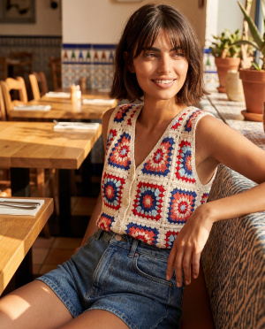 Gilet crochet aurore