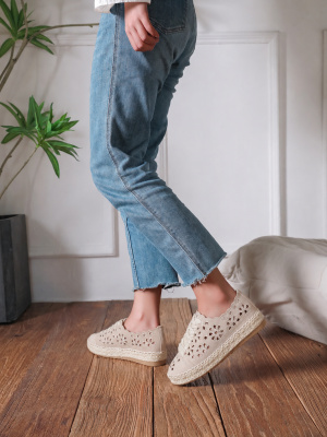 Baskets ajourees corde