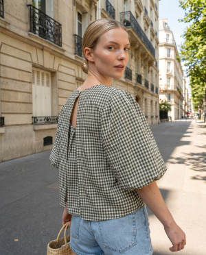 Blouse vichy ballon