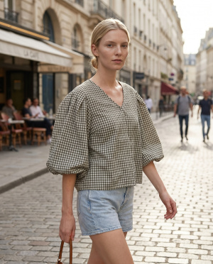 Blouse vichy ballon