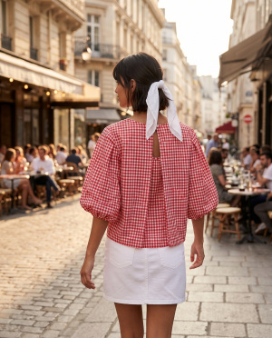 Blouse vichy ballon