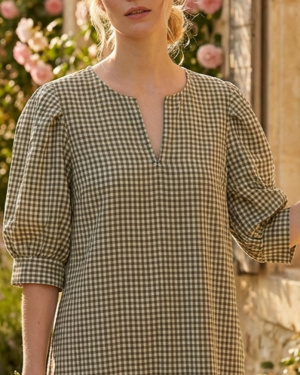 Robe vichy ballon