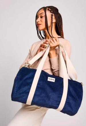 Sac polochon velours marine