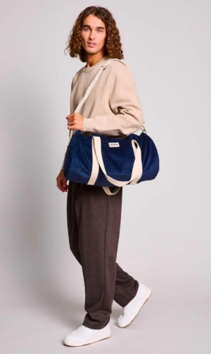 Sac polochon velours marine