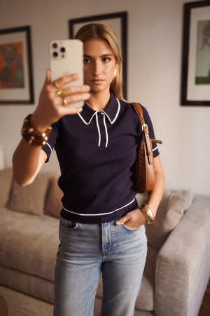 Polo maelle maille
