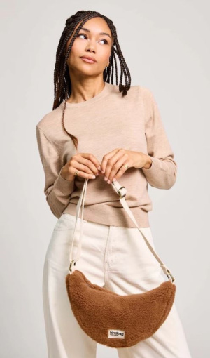 Sac banane teddy brun