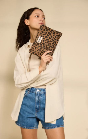 Pochette ema leopard cannelle