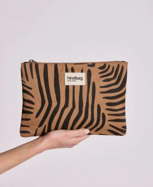 Pochette ema zebre cannelle