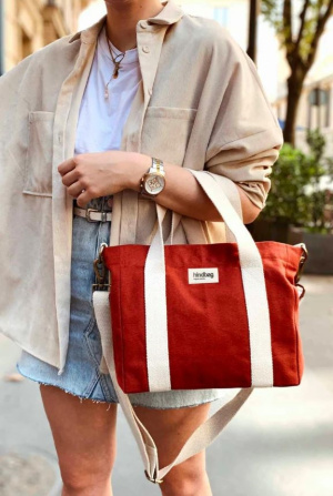 Mini cabas louise terracotta