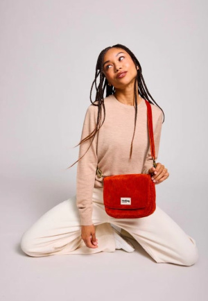Sac margault velours brique