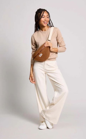 Sac banane olivia teddy brun
