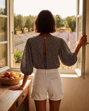 Blouse vichy ballon