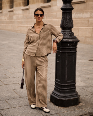 Chemise linou rayee