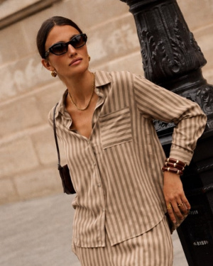 Chemise linou rayee
