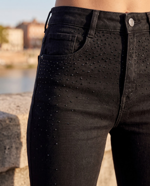 Pantalon strassy wide