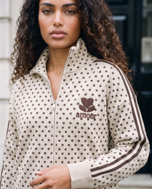 Gilet pois amour zippe