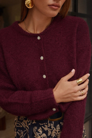 Gilet boutons nacrés maya