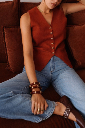 Gilet justine peplum