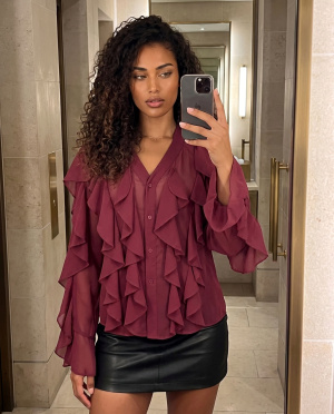 Chemise peppe volants